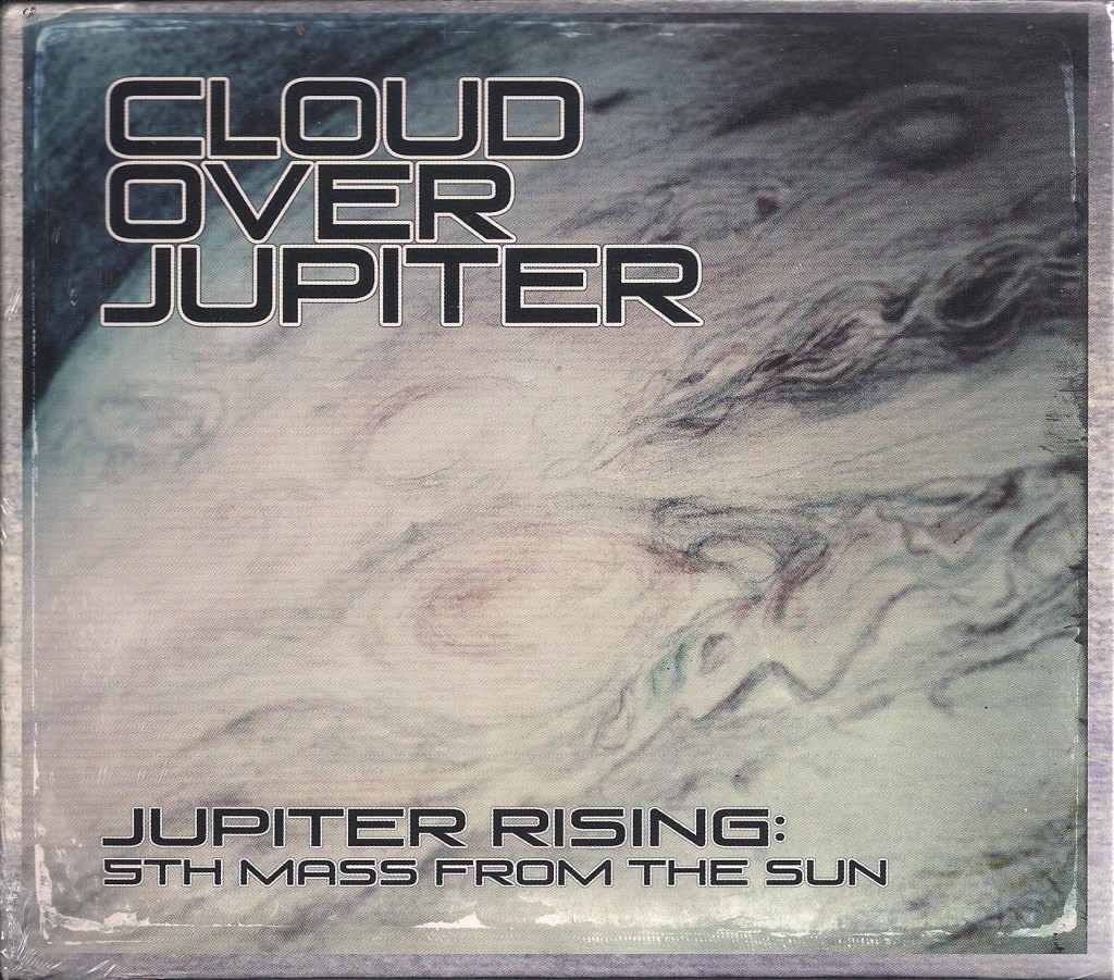 album cover with image of storm clouds over planet Jupiter